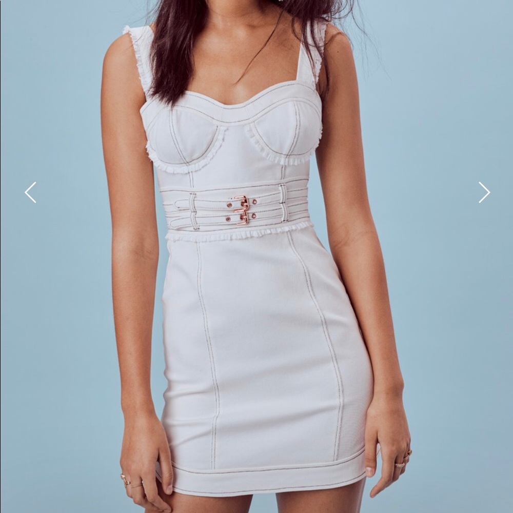 For Love And Lemons Daria Denim Underwire Dress